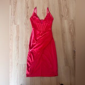 Elegant Red Women's Swim Dress